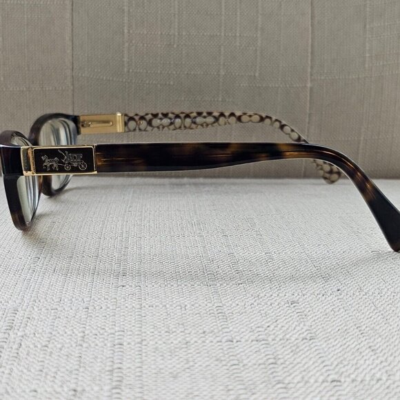 Coach Eyeglasses Frame Dark Tort/Dark Tort Sand Sig C HC6061 EMMA Glasses - Picture 11 of 11